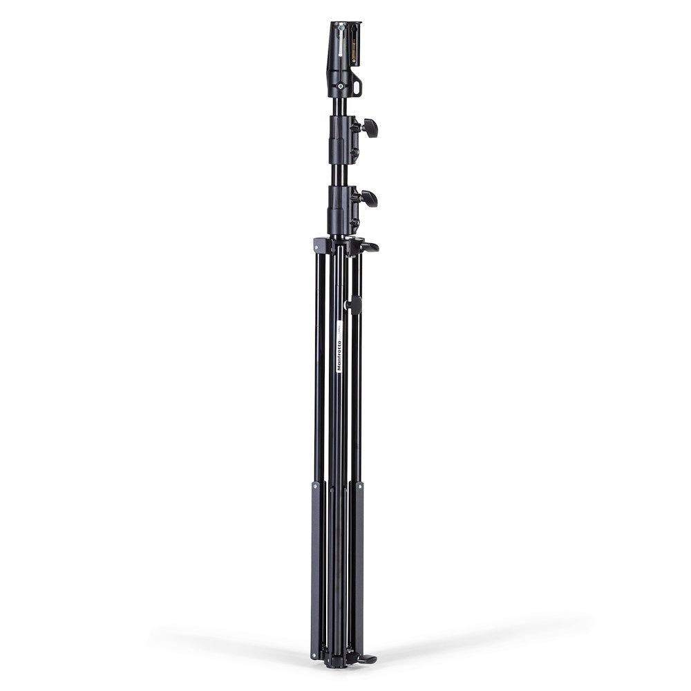 Heavy Duty Stand negro (126BCSU), con ruedas, 131 - 327 cm / 4 - 11'