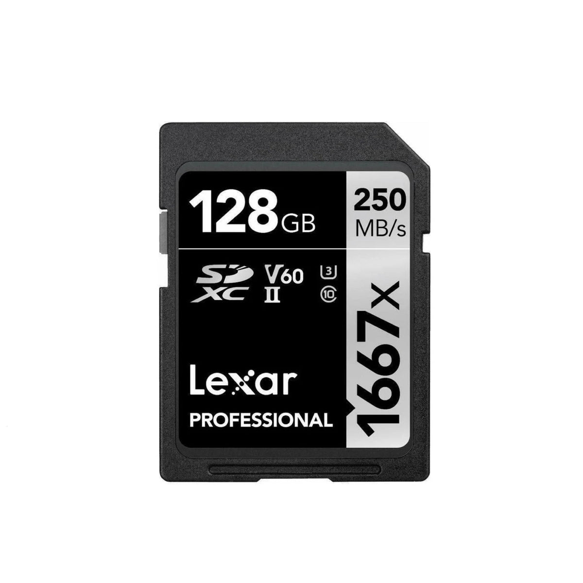 SDXC - II, V60 Card, 128GB, 250MB/s