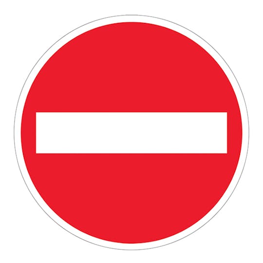 Señal de tráfico PROHIBIDA LA ENTRADA
