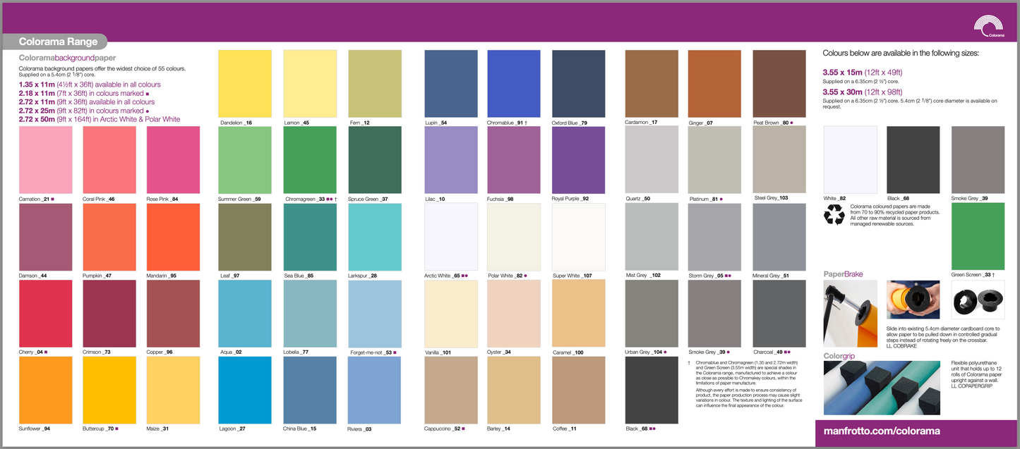 Background Roll 1,35 x 11 m / 4,5 x 36', chroma blue 91