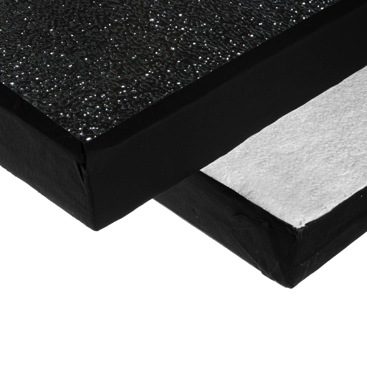 Polyboard (soft)silver/white 120 x 200 cm / 4 x 6,5'