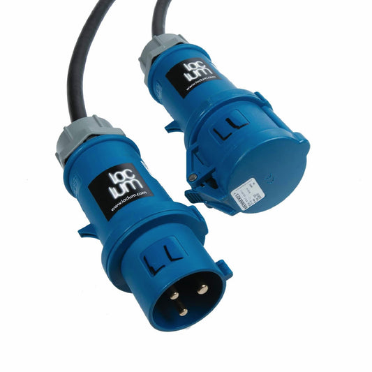 Power Extension, 32A mono (blue), 10m / 30'