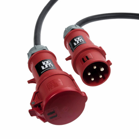 Power Extension, 32A tri (red), 20m / 65'