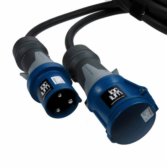 Power Extension, 63A mono (blue), 10m / 30'
