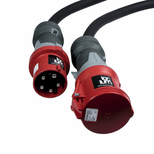 Power Extension, 63A tri (red), 10m / 30'